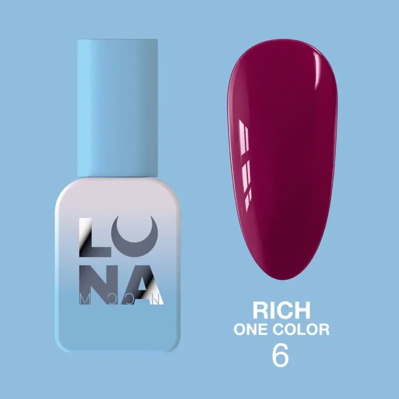 LUNAMOON - Gel lak Rich za prekrivanje u jednom sloju br. 6, 8 ml