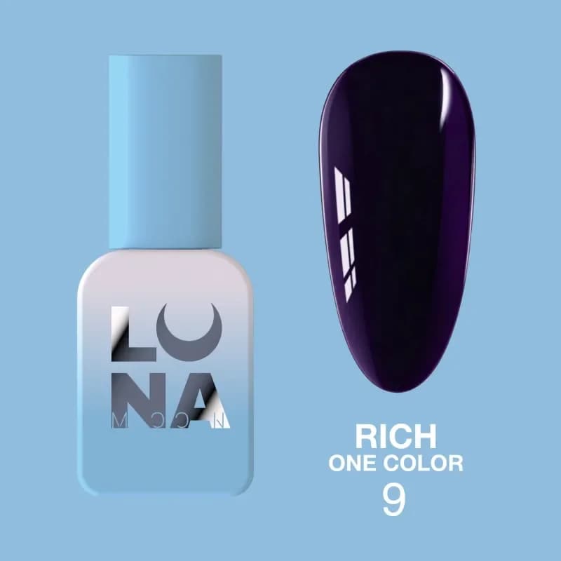 LUNAMOON - Gel lak Rich za prekrivanje u jednom sloju br. 9, 8 ml