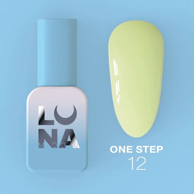 LUNAMOON - Jednoslojni gel lak za pedikuru ONE STEP 12, 8 ml