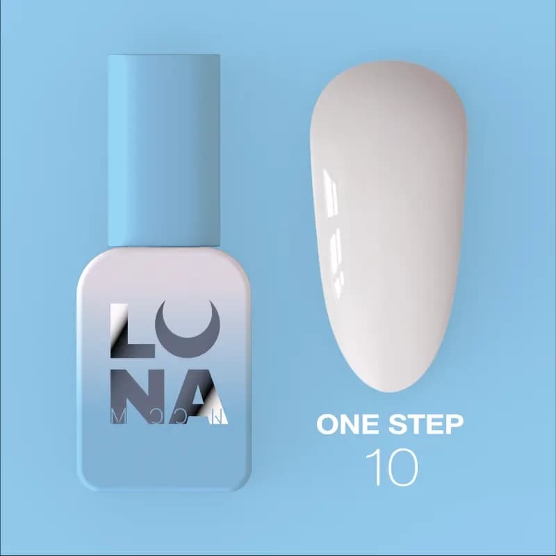 LUNAMOON - Jednoslojni gel lak za pedikuru ONE STEP 10, 8 ml