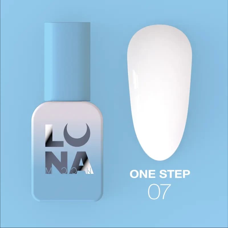 LUNAMOON - Jednoslojni gel lak za pedikuru ONE STEP 07, 8 ml