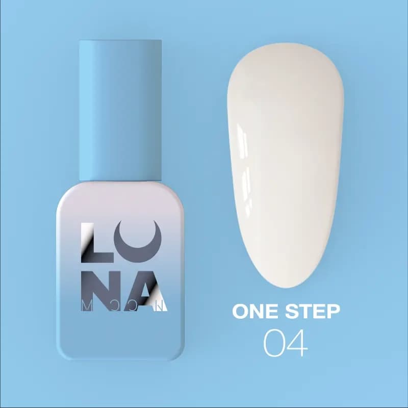 LUNAMOON - Jednoslojni gel lak za pedikuru ONE STEP 04, 8 ml